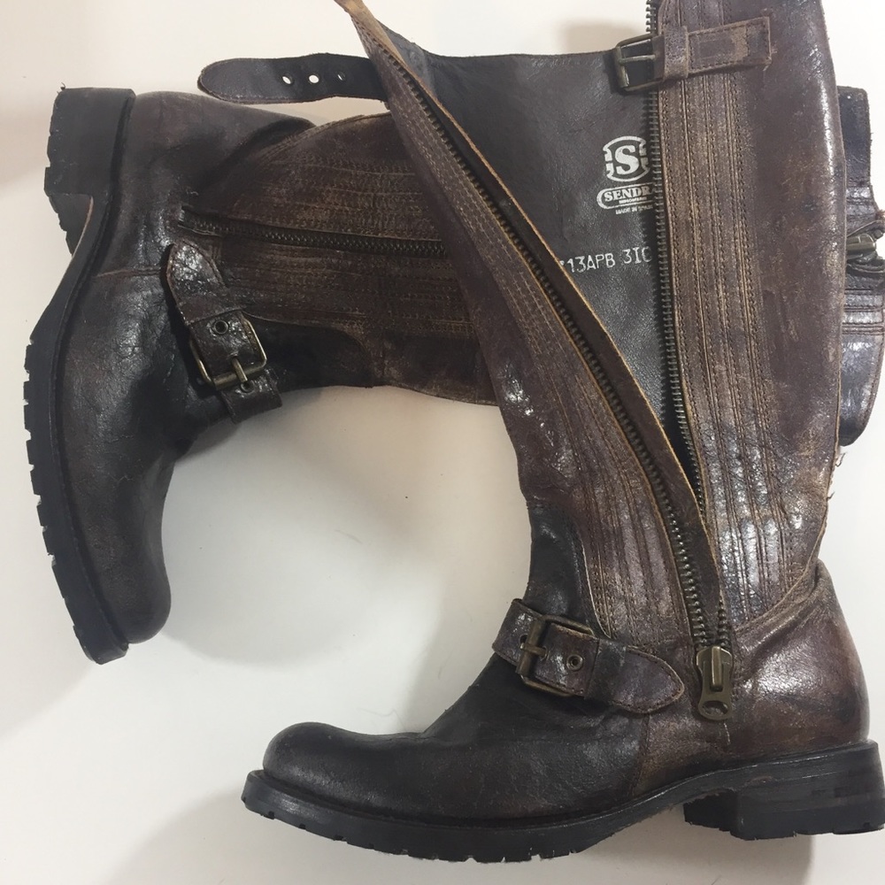 SENDEA Spain Distressed Leather Boots SZ 8